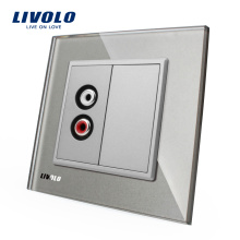 Panel de vidrio Livolo pared Audio Socket VL-C791AD